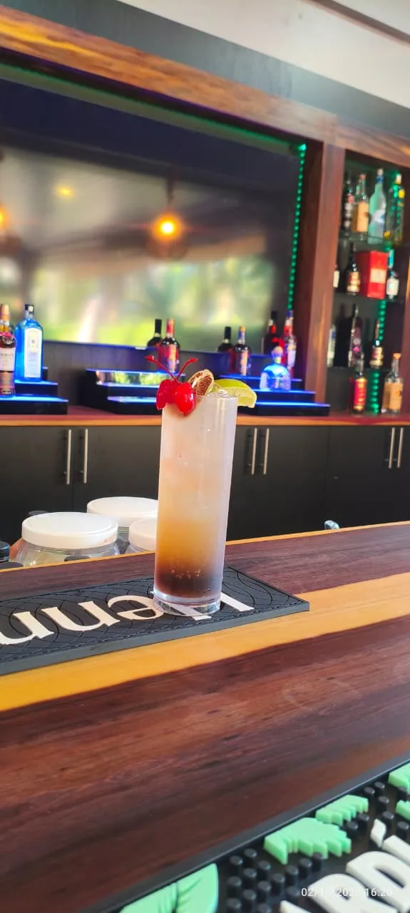 Long Island iced tea on The Patio’s bar counter